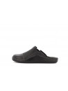 chausson noir en cuir